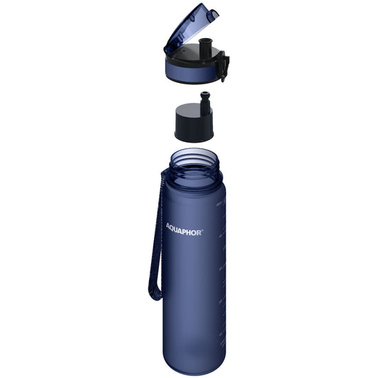 Aquaphor City Sticla filtranta 0.5L, albastru inchis