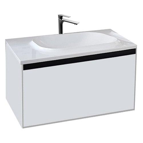 Set mobilier baie (masca cu 1 sertar si lavoar) Kolpa San Pandora 75x54xH41 cm, alb