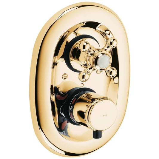 Kludi Adlon Baterie dus incastrata cu termostat 15xH21 cm, placat cu aur