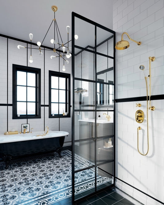 Kludi Adlon Baterie dus incastrata cu termostat 15xH21 cm, placat cu aur