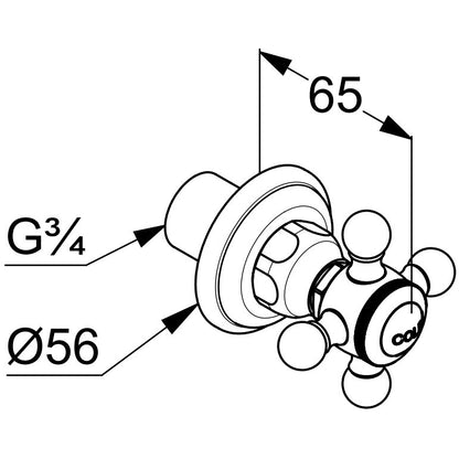 Kludi Adlon Robinet incastrat pentru apa rece, placat cu aur