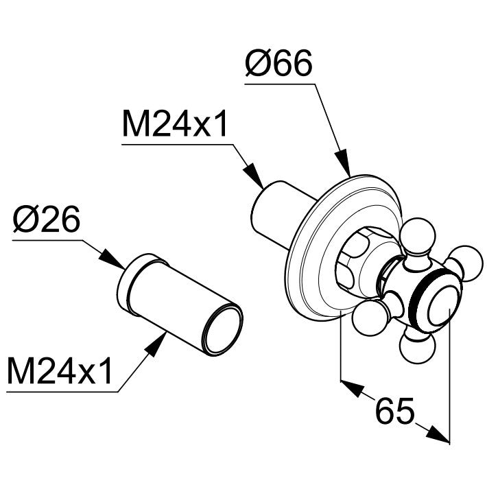 Kludi Adlon Divertor cu 2 iesiri, crom