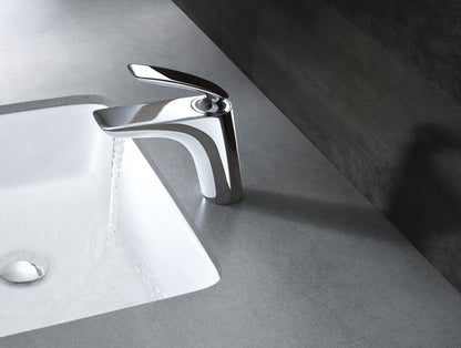 Baterie lavoar alba Kludi Balance White, cu ventil