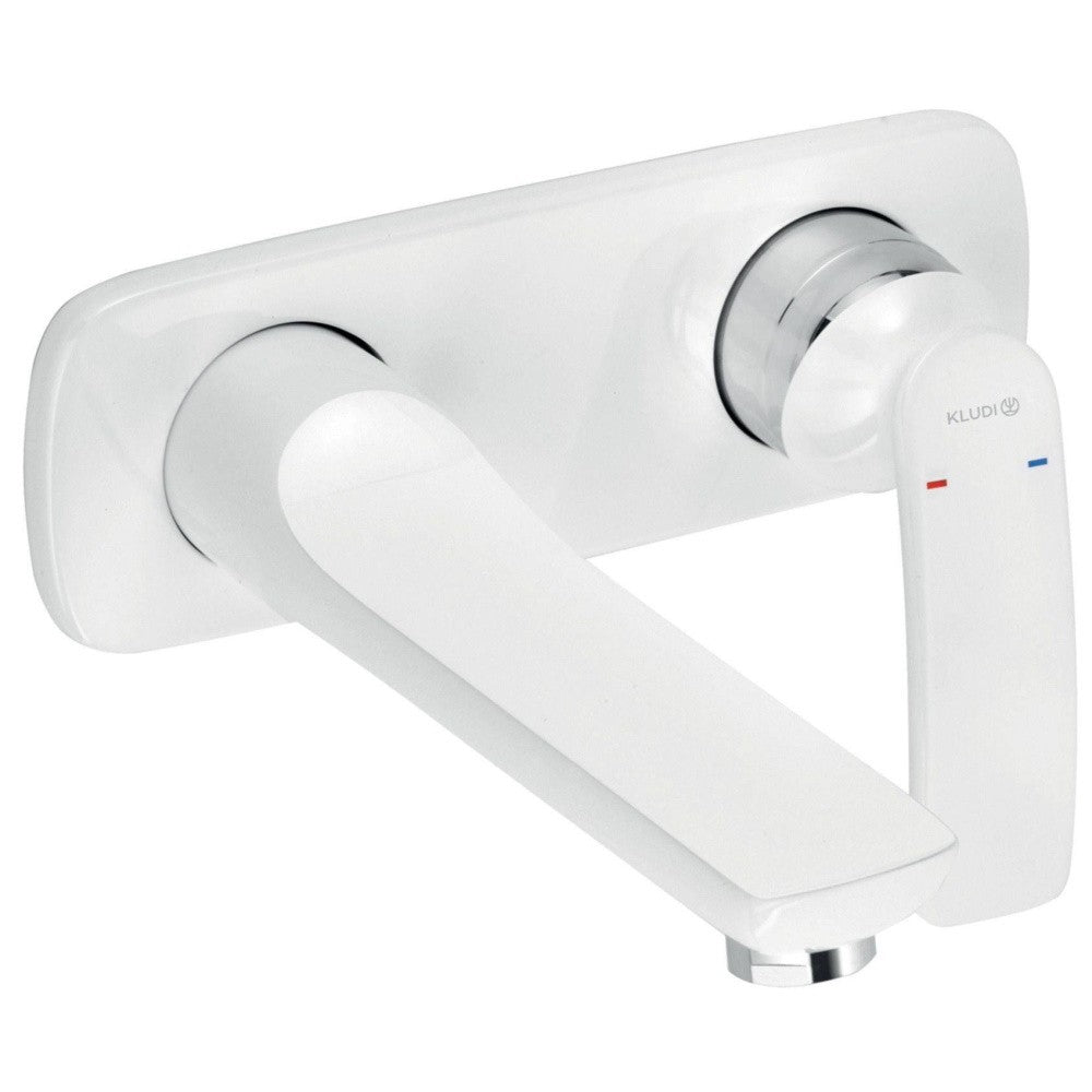 Baterie lavoar incastrata alba Kludi Balance, pipa 21 cm