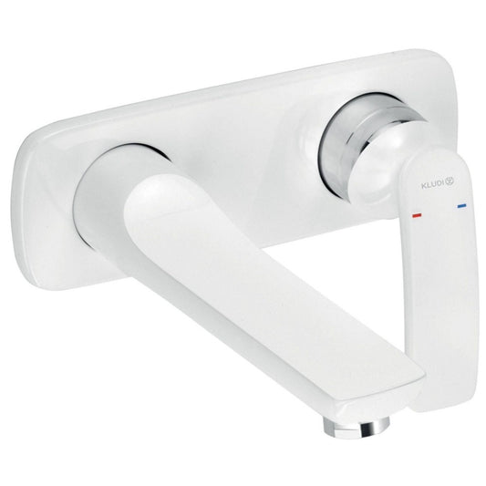 Baterie lavoar incastrata alba Kludi Balance, pipa 21 cm