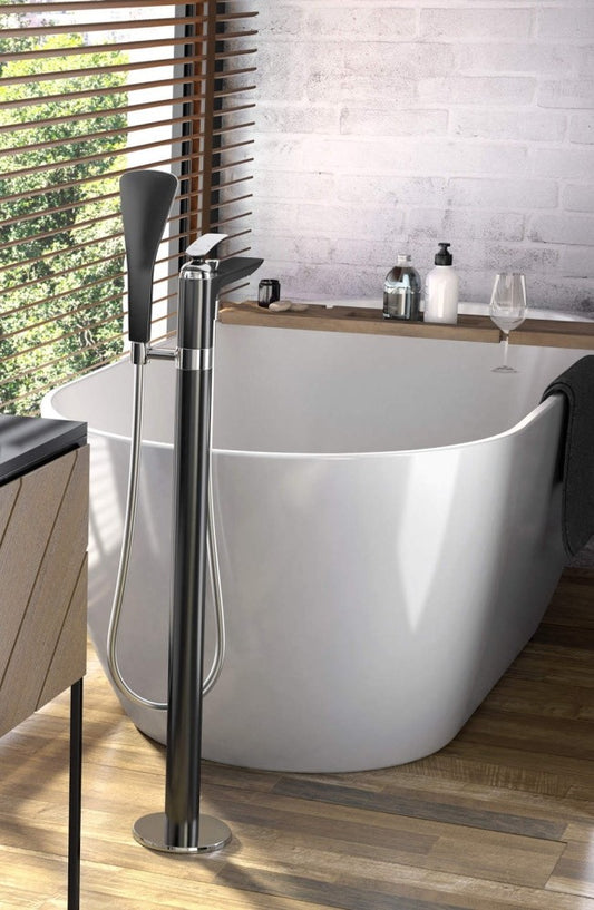 Kludi Balance Baterie cada freestanding, negru mat