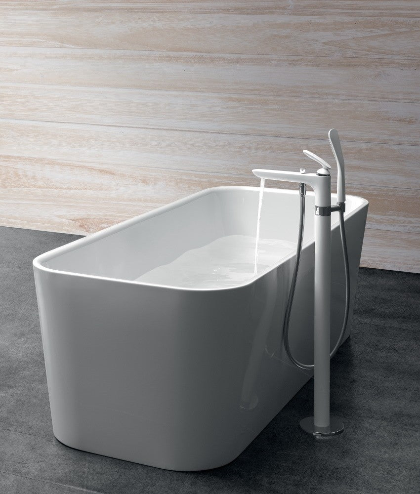 Kludi Balance White Baterie cada freestanding, alb