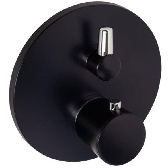Kludi Balance Baterie cada dus cu termostat incastrata, negru mat