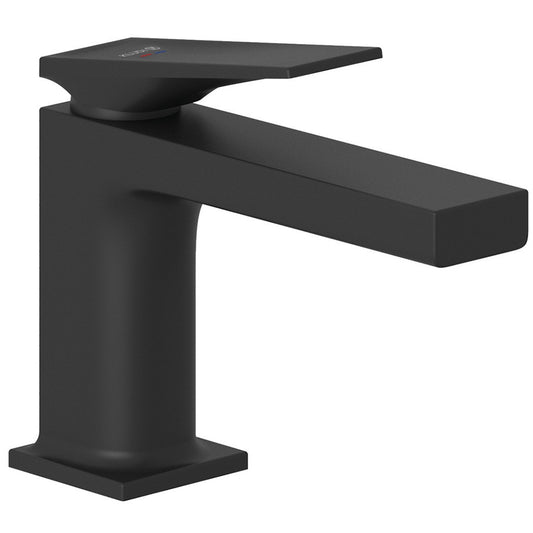 Baterie lavoar Kludi Decus cu ventil click-clack, H13 cm, negru mat