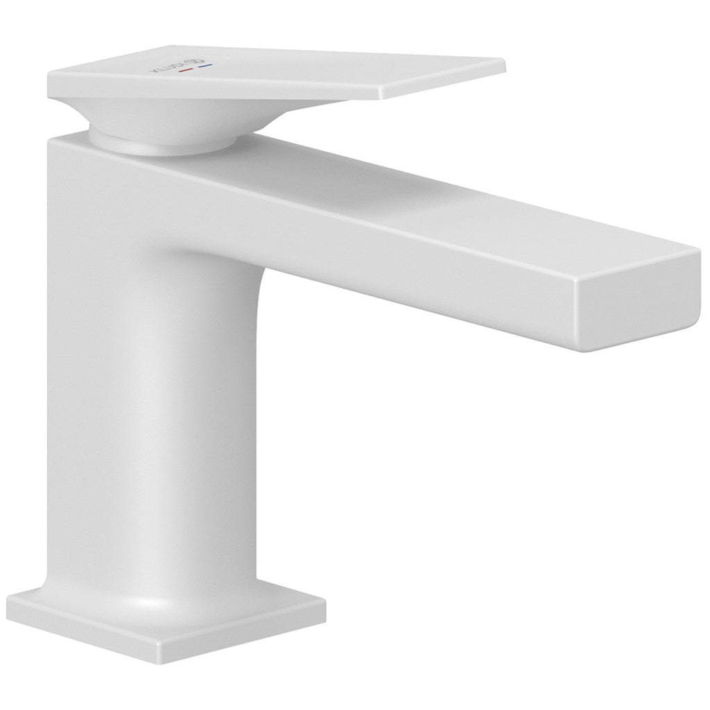 Baterie lavoar Kludi Decus cu ventil click-clack, H13 cm, alb mat