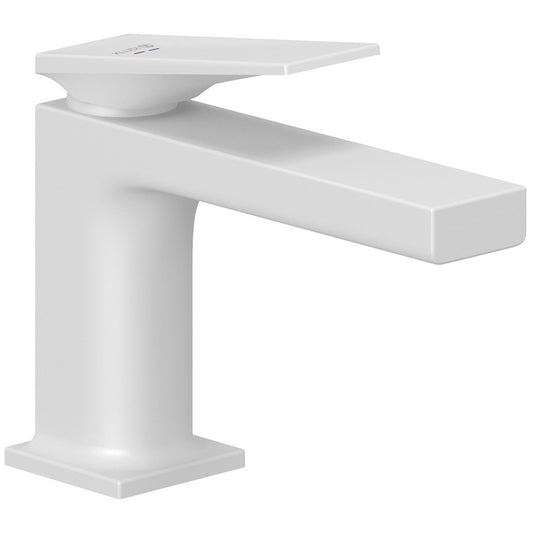 Baterie lavoar Kludi Decus cu ventil click-clack, H13 cm, alb mat