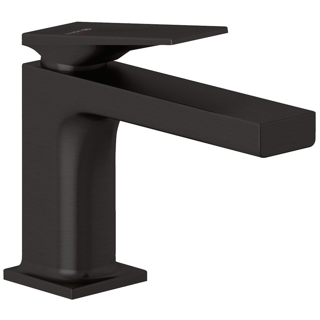 Baterie lavoar Kludi Decus cu ventil click-clack, H13 cm, antracit periat (gunmetal PVD)