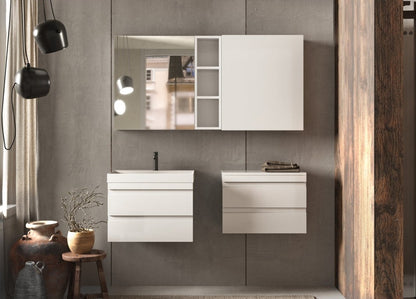 Set mobilier baie (masca cu 2 sertare si lavoar) Kolpa San Naomi 50x40xH44 cm, alb