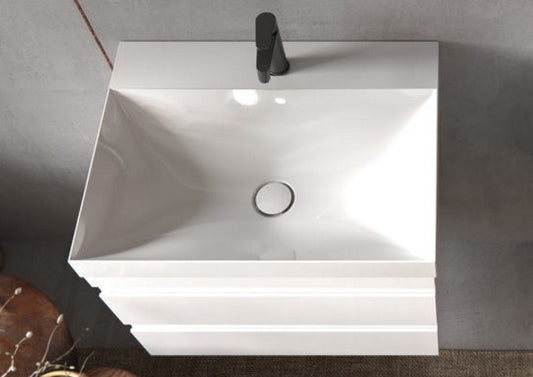 Set mobilier baie (masca cu 2 sertare si lavoar) Kolpa San Naomi 50x40xH44 cm, alb