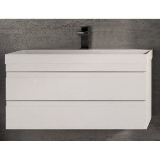 Set mobilier baie (masca cu 2 sertare si lavoar) Kolpa San Naomi 80x45xH44 cm, alb