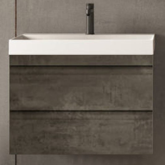 Set mobilier baie (masca cu 2 sertare si lavoar) Kolpa San Naomi 60x45xH44 cm, gri (dark concrete)