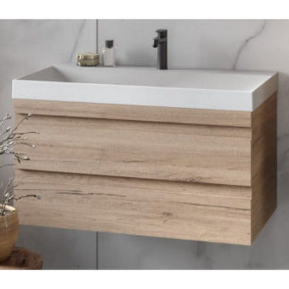 Set mobilier baie (masca cu 2 sertare si lavoar) Kolpa San Naomi 70x45xH44 cm, bej (natural wood)