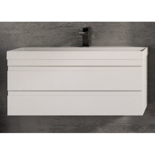 Set mobilier baie (masca cu 2 sertare si lavoar) Kolpa San Naomi 100x45xH44 cm, alb
