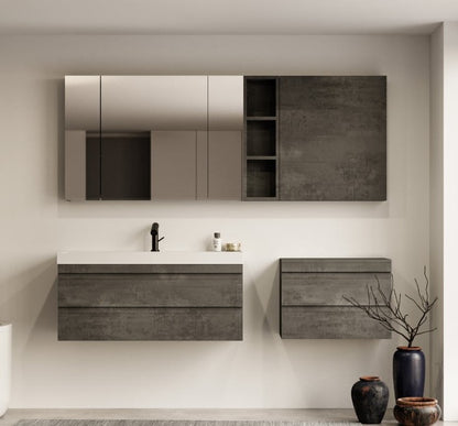 Dulap baie suspendat 40x33xH45 cm Kolpa San Naomi, gri (dark concrete)