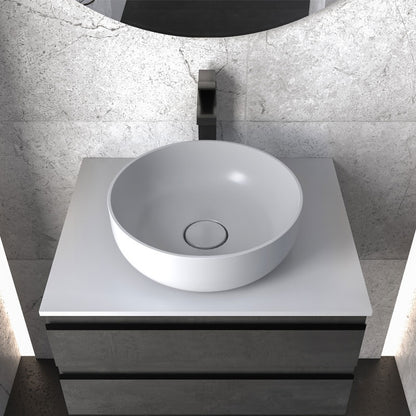 Kolpasan Alexis Masca lavoar baie cu blat si 2 sertare 60x50 cm, antracit (dark concrete)