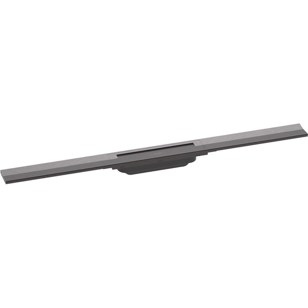 Grila ornament rigola dus Hansgrohe RainDrain Flex 80 cm, negru cromat (brushed black chrome)