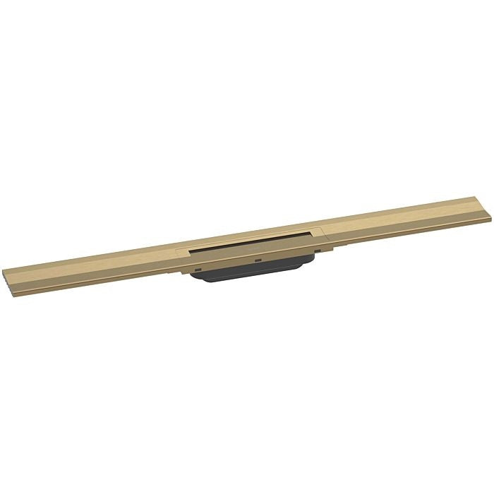 Grila ornament rigola dus Hansgrohe RainDrain Flex 80 cm, montaj la perete, bronz mat (brushed bronze)