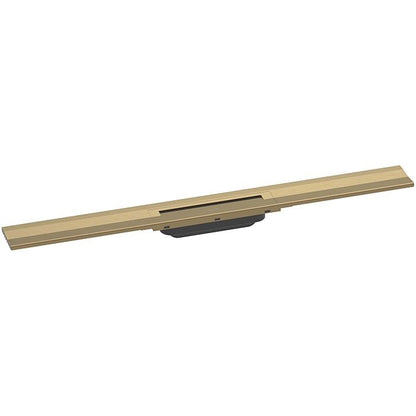 Grila ornament rigola dus Hansgrohe RainDrain Flex 80 cm, montaj la perete, bronz mat (brushed bronze)