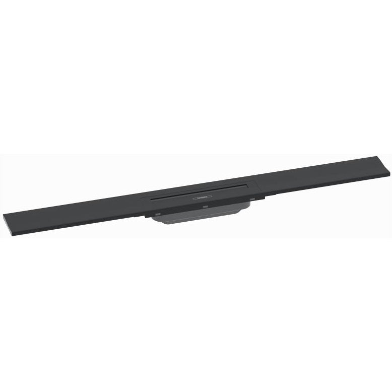 Grila ornament rigola dus Hansgrohe RainDrain Flex 80 cm, montaj la perete, negru mat