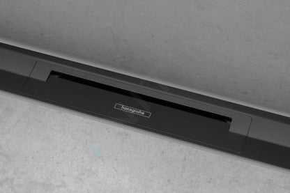 Grila ornament rigola dus Hansgrohe RainDrain Flex 80 cm, montaj la perete, negru mat
