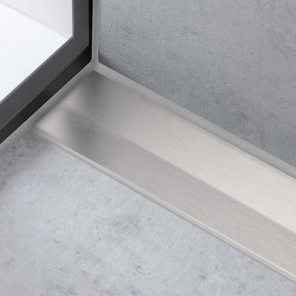 Grila ornament rigola dus Hansgrohe RainDrain Flex 80 cm, montaj la perete, nichel mat (brushed stainless steel)