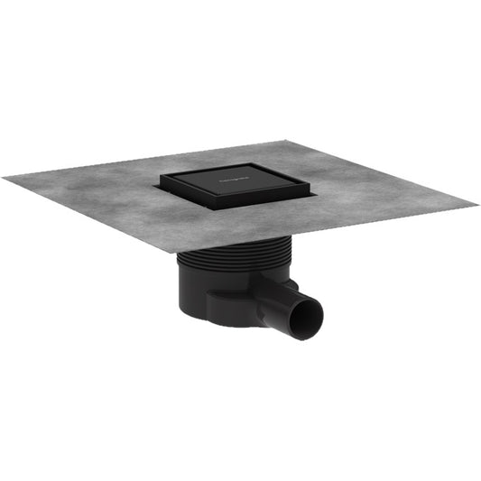 Sifon pardoseala Hansgrohe Brilliance cu evacuare laterala Ø4 cm, negru mat