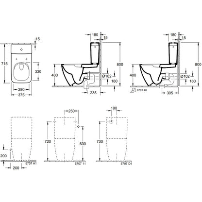 Villeroy & Boch Venticello Rezervor WC DualFlush
