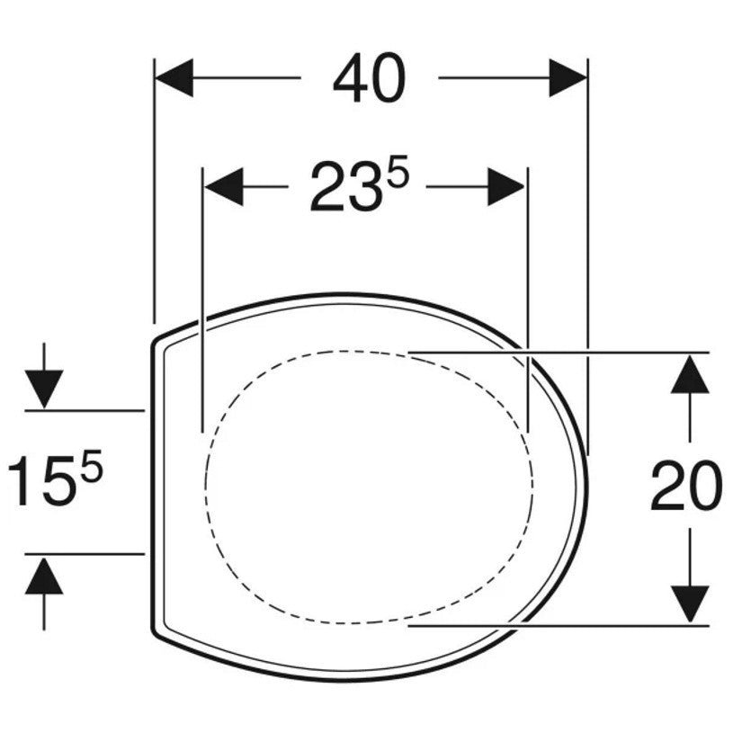 Geberit Bambini Capac WC 35x39 cm, rosu