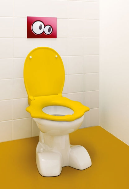 Geberit Bambini Capac WC soft-close 38x39 cm, galben