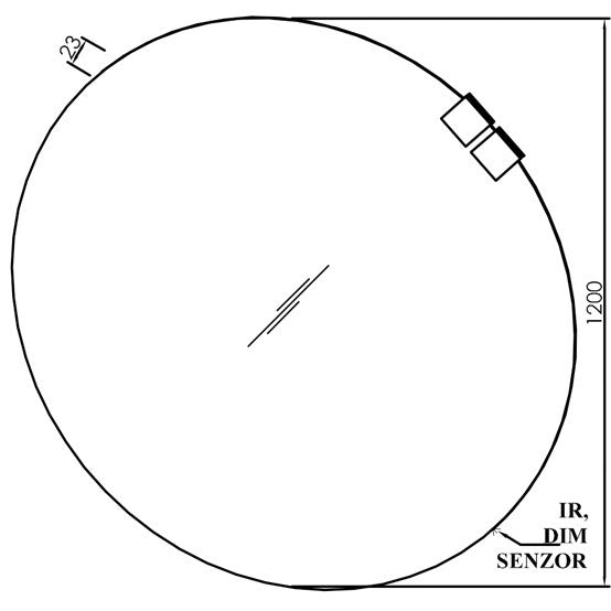 Kolpa San Oglinda cu iluminare LED si touch senzor, Ø120 cm