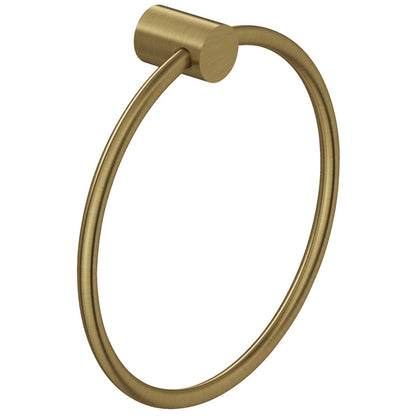 Kludi Vela R Suport prosop baie inel, auriu periat (brushed gold PVD)