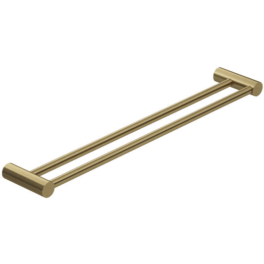 Kludi Vela R Suport prosop baie tip bara dubla, auriu periat (brushed gold PVD)