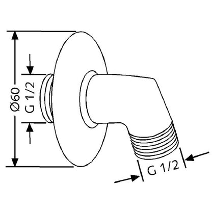 Kludi Standard Cot racord furtun