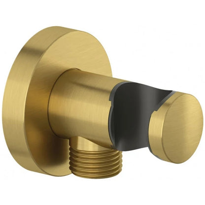 Kludi Cot racord cu suport dus, auriu periat (brushed gold)