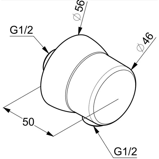 Kludi Cot racord pentru furtun, alb
