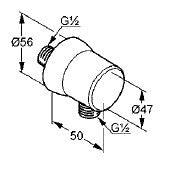 Kludi Cot de iesire dus anti-reflux