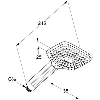 Para dus Kludi Freshline CL cu 1 jet, crom/alb