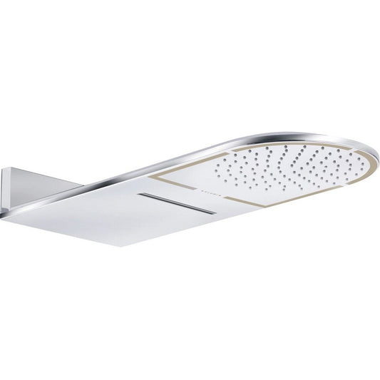 Palarie dus fix Kludi A-QA, Ø25 cm cu jet Cascade, crom