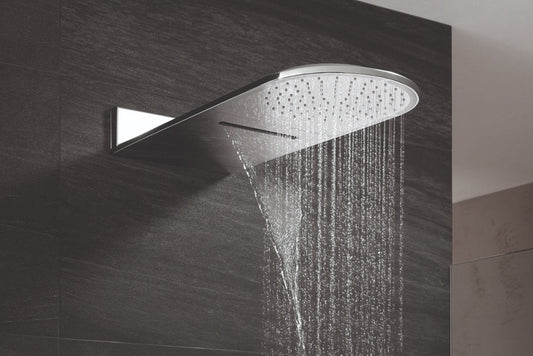 Palarie dus fix Kludi A-QA, Ø25 cm cu jet Cascade, crom
