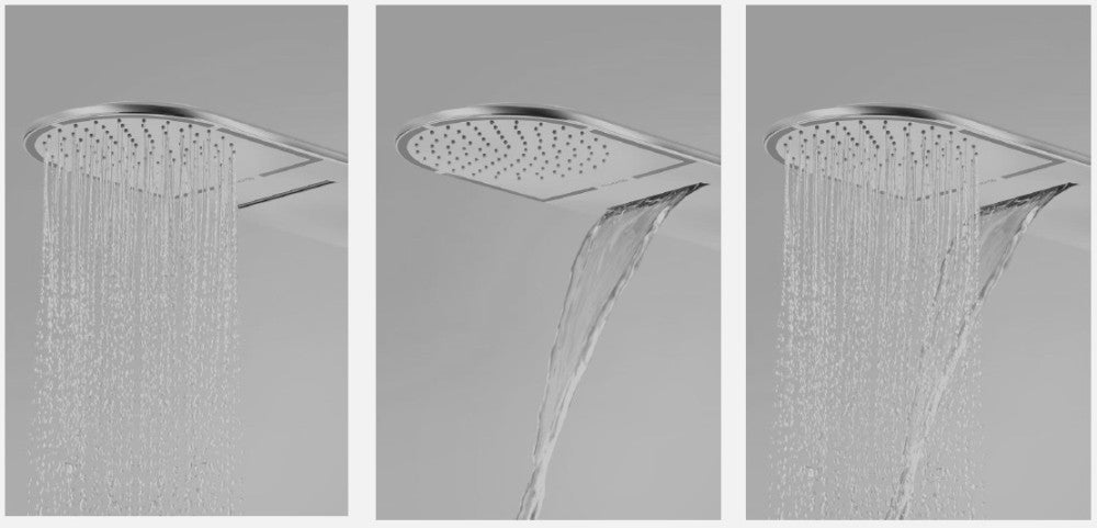 Palarie dus fix Kludi A-QA, Ø25 cm cu jet Cascade, crom