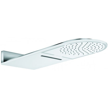 Palarie dus fix Kludi A-QA, Ø25 cm, 2 jeturi, alb/crom