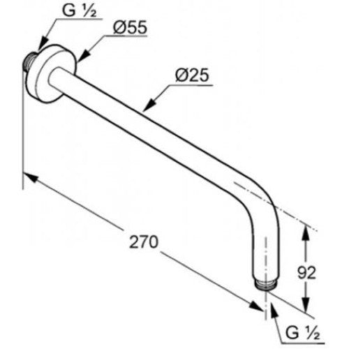 Brat dus fix Kludi A-QA, 27 cm