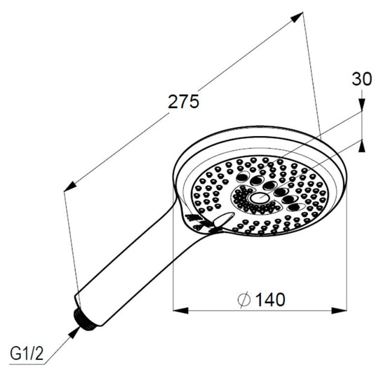 Para dus Kludi Freshline RL cu 3 jeturi, alb