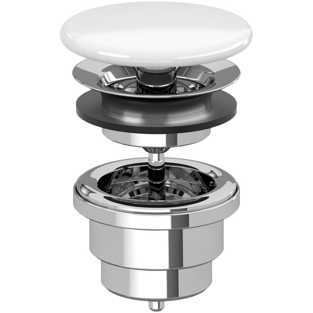 Villeroy & Boch Ventil cu capac ceramic pentru lavoar fara preaplin, alb lucios