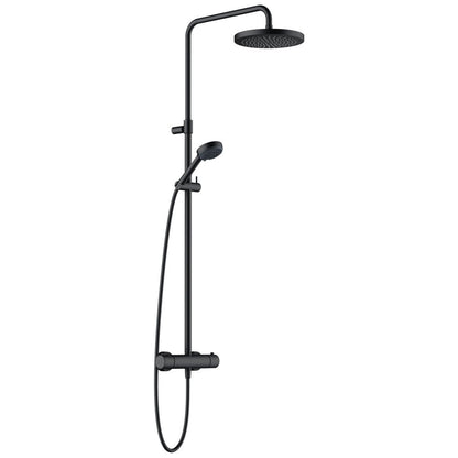 Coloana dus cu baterie si termostat Kludi Logo Dual, negru mat